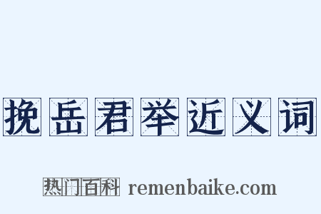 挽岳君举近义词是什么意思的图片